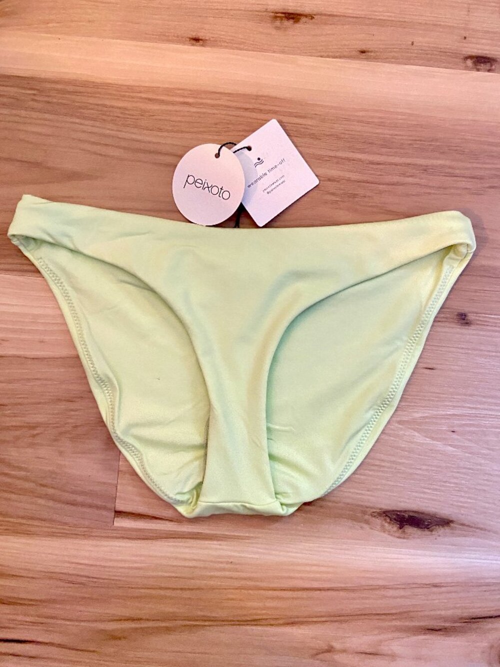 Peixoto Bella Bikini Full Bottom - Matcha Latte - Small - Anthropologie NWT
